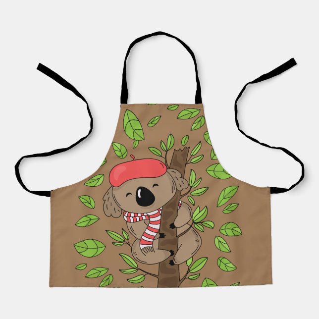 Tablier Bébé Koala anniversaire cadeau de noël (Recto)