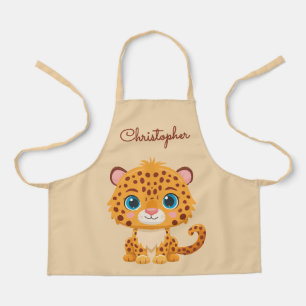 Tablier Bébé Léopard Mignon Animaux de Safari Enfants