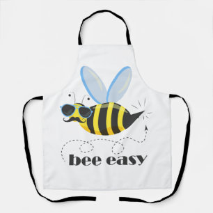 Tablier Bee caractère avec mustache lunettes de soleil Bee