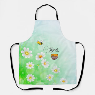 Tablier Bee kind honey floral green insect