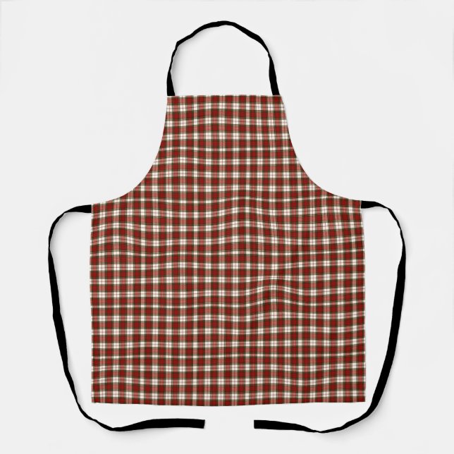 Tablier Beige clair et rouge plaid (Recto)