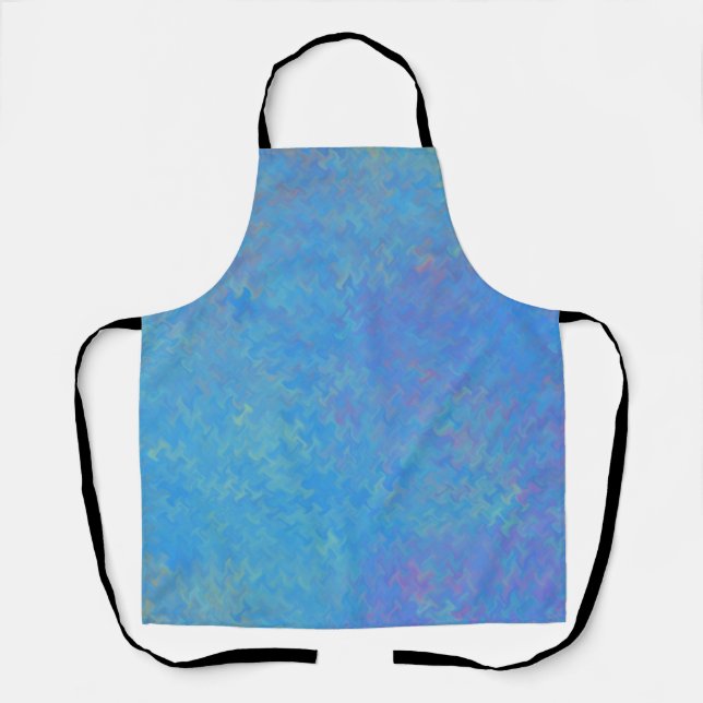 Tablier Belle apparence de papier marbré bleu (Recto)