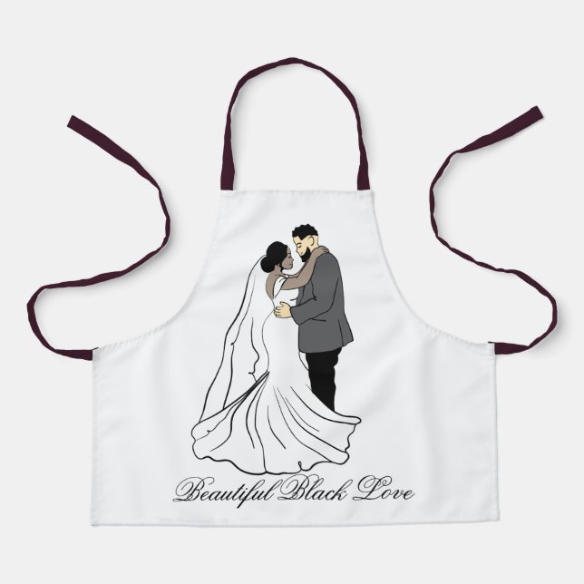 Tablier Belle Black Love Couple 2 (Recto)
