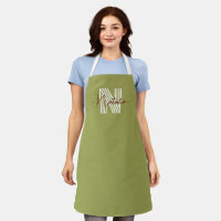 Belle couleur vert olive élégant grand initial