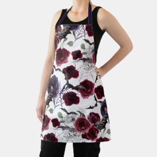 Tablier Belle déplaisante Roses gothiques foncés avec ch