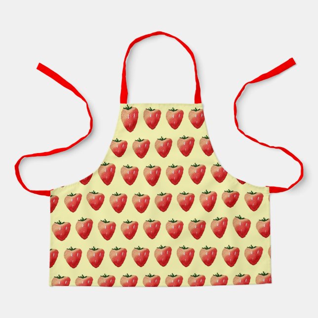 Tablier Belle fraise motif enfants (Recto)