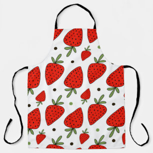 Tablier Belle fraises rouges motif sans soudure