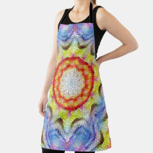 Tablier Belle mosaïque brillante Carreaux soleil Fleur