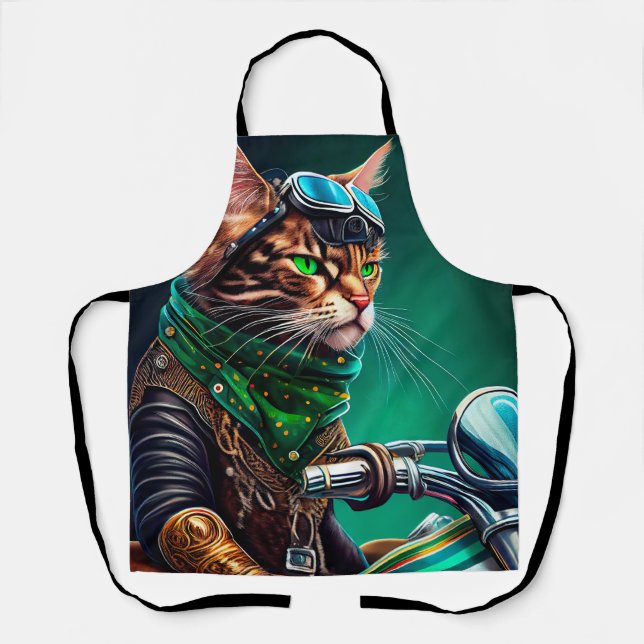 Tablier Bengal Chat conduire vélo St. Patrick's Day (Recto)