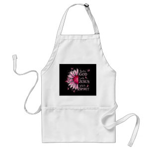 Tablier Béni Par Dieu - Aimé Par Jésus Tournesol Rose