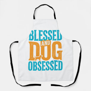 Tablier Bénie et obsédée de chien Design vintage pour amou
