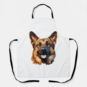 Tablier Berger allemand cool en polygone de style classiqu