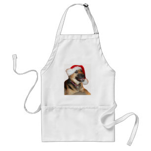 Tablier Berger allemand portant un Casquette du Père Noël