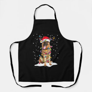 Tablier Berger allemand sapin de Noël Pyjama Chien clair