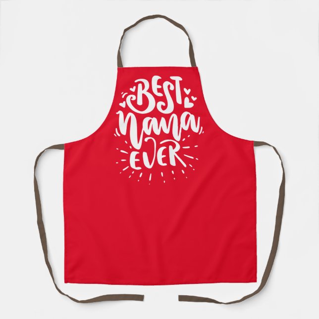 Tablier Best Nana Ever Pink Grand-mère Mère's Day Cadeau (Recto)