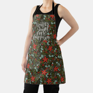 Tablier Beurre est mon langage de l'amour Noël Floral