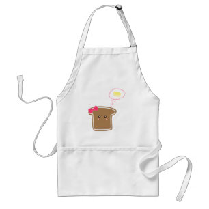 Tablier Beurre Girly de n de pain grillé de Kawaii
