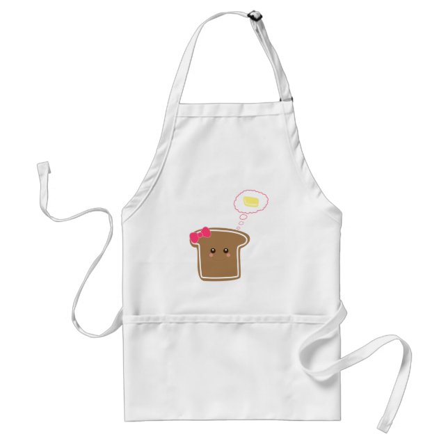 Tablier Beurre Girly de n de pain grillé de Kawaii (Devant)