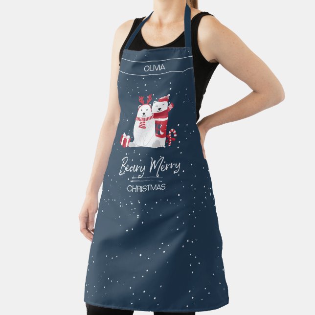 Tablier Beurre polaire Joyeux Noël ID851 (Insitu)