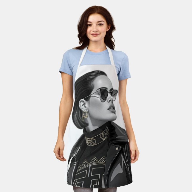 Tablier Bianca Censori Haute Mode Streetwear Tee (Porté)