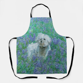 Tablier Bichon dans les Bluebonnets