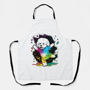 Tablier Bichon Dansant Kawaii Coloré