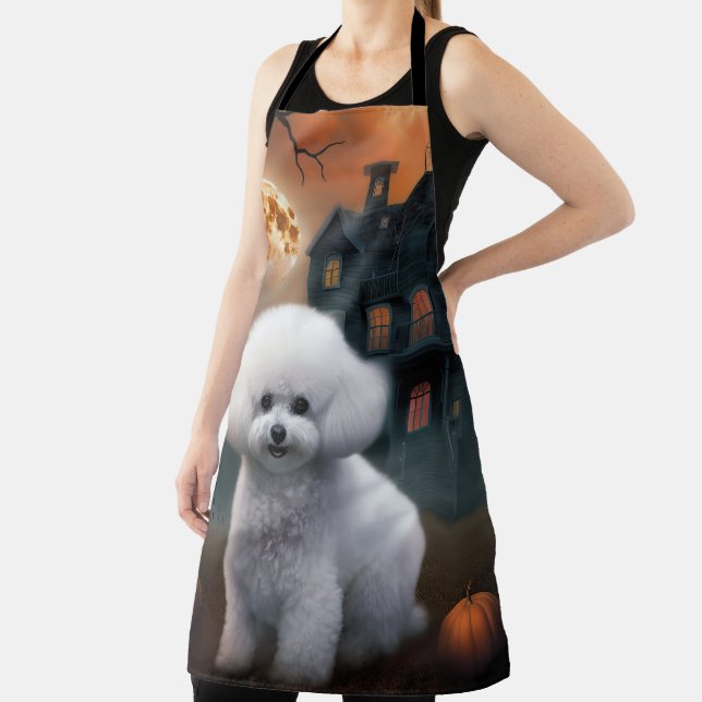 Tablier Bichon Frise Halloween effroi (Insitu)