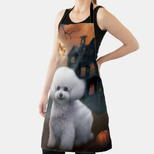 Tablier Bichon frisé Halloween Épouvantable