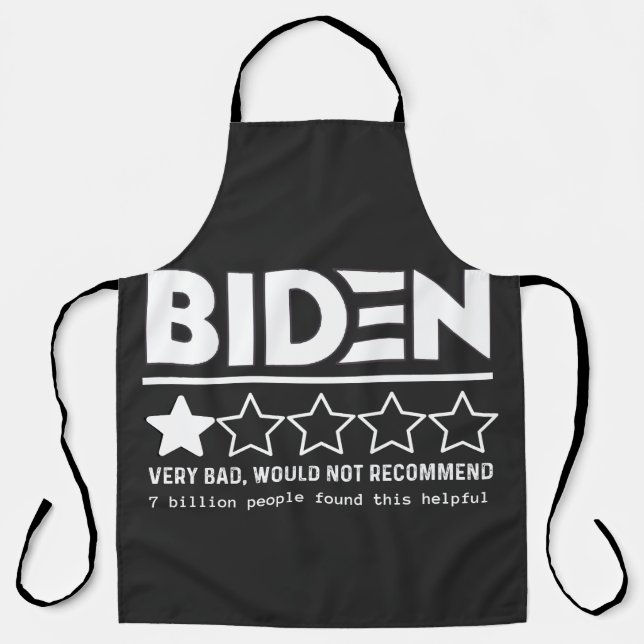 Tablier Biden Très Mauvais Ne Recommanderait Pas T-Shirt (Recto)
