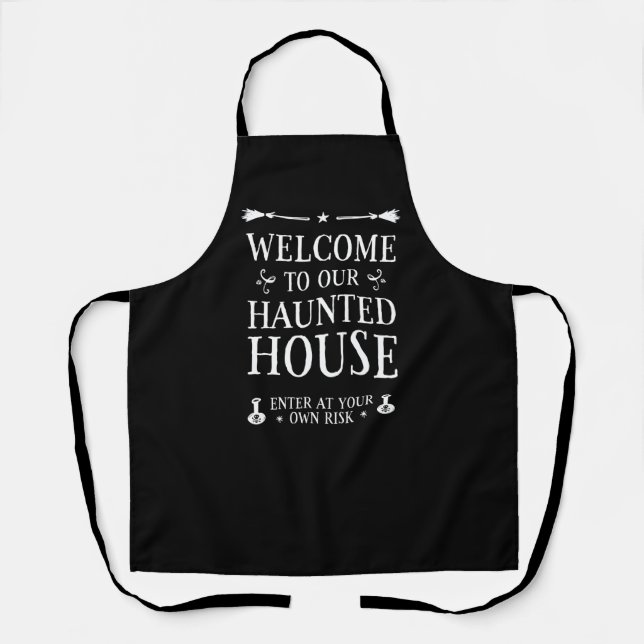 Tablier Bienvenue Dans Notre Maison Hantée (Recto)