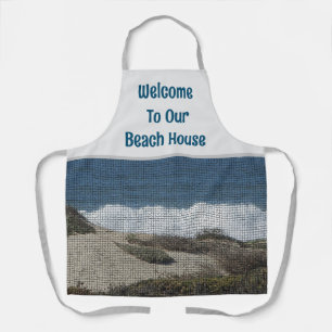 Tablier Bienvenue Paysage côtier Photo Maison de plage