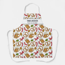 Tablier Bière allemande & Brats Chef Oma's Kitchen Custom