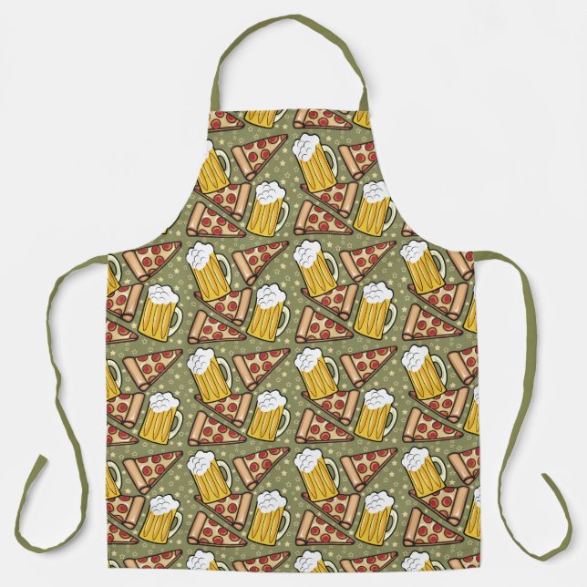 Tablier Bière et pizza (Recto)