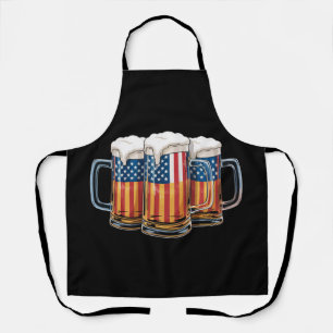 Tablier Bières Drapeau Américain 4 juillet Merica Boire US