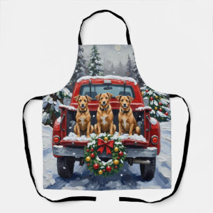 Tablier Biewer Terrier Noël Camion Rouge Fêtes
