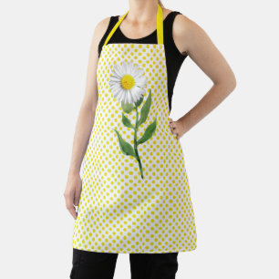 Tablier Big Daisy sur les Pois jaunes