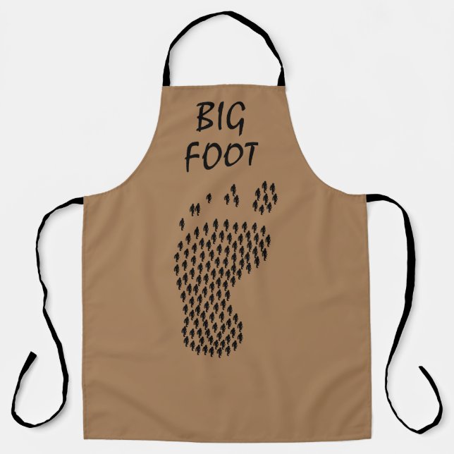 Tablier bigfoot, sasquatatch, empreinte, skunk+ape, (Recto)
