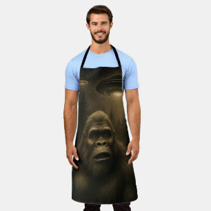 Tablier Bigfoot Sasquatch Alien UFO Funny