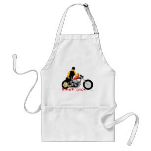 Tablier BIKER CHICK assise sur sa moto