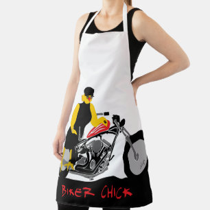 Tablier BIKER CHICK assise sur sa moto