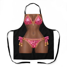 Tablier Bikini à paillettes roses Luna Rose Royale