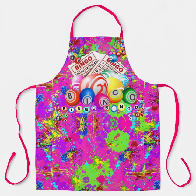 Tablier BINGO BINGO Peinture rayée CBDOilPrincesse  (Recto)