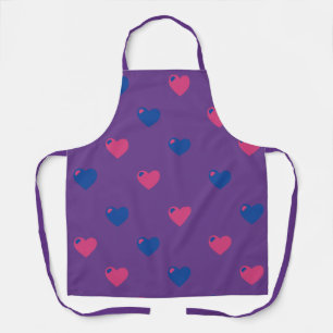 Tablier Bisexuel Pride Coeurs Apron