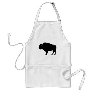 Tablier Bison de Buffalo Art noir et blanc