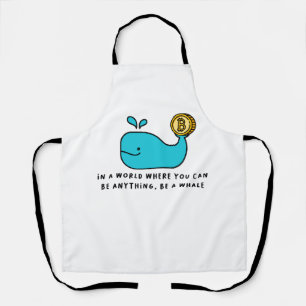 Tablier Bitcoin Baleine drôle Crypto Investisseur Dessin d