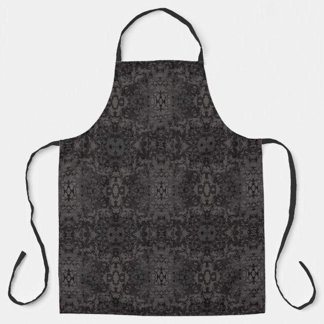 Tablier Black And Gray Abstract Graphic Art Design (Recto)