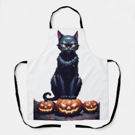 Tablier Black cat halloween