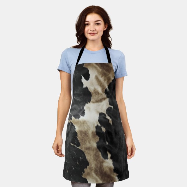Tablier Black Champagne Gold Cowboy Cowgirl Cowhie (Porté)