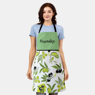 Tablier Black & Green Olives Apron