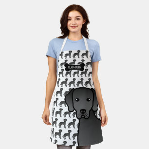 Tablier Black Labrador Retriever Dessin Chien et nom